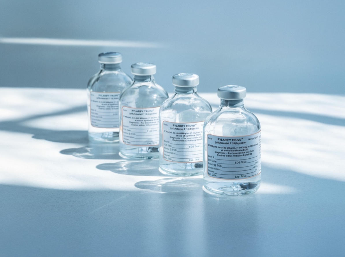 Vials of PYLARIFY TruVu™ (piflufolastat F 18)